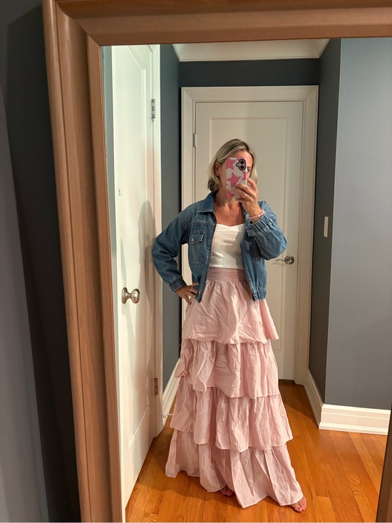 Altar'd State Dresses & Skirts - Altar’d State Tiered Pink Maxi Skirt - Lightweight Ruffle Layers